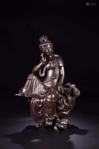 Qing dynasty chenxiang wood guanyin buddha