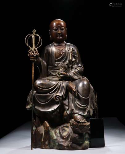 copper Earth treasure buddha