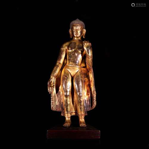 A Chinese Gilt Bronze Figure of Buddha