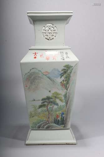 A Chinese Famille-Rose Porcelain Vase