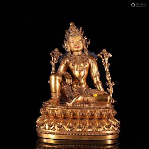 A Chinese Gilt Bronze Figure of Buddha