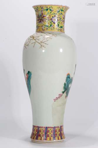 A Chinese Famille-Rose Porcelain Vase