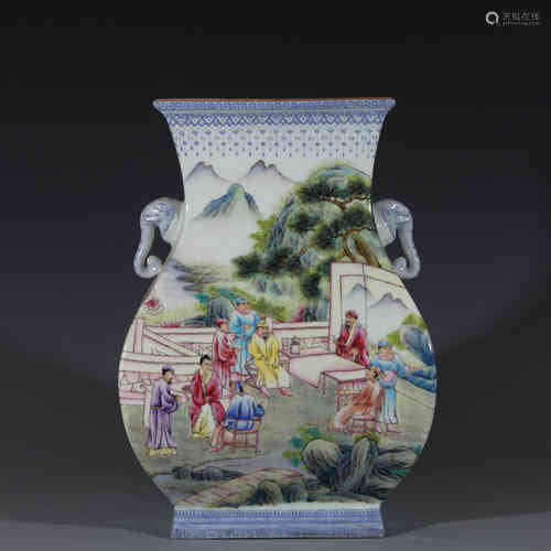 A Chinese Famille-Rose Porcelain Vase