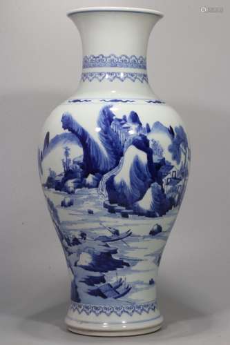 A Chinese Blue and White Porcelain Vase