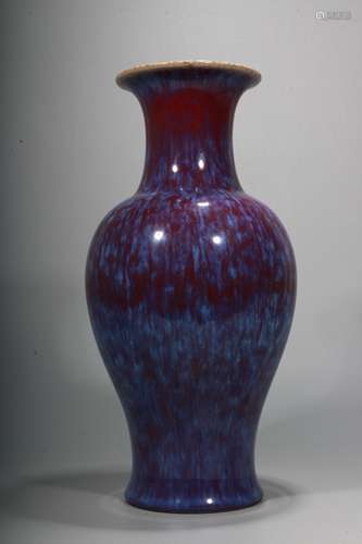 A Chinese Flambe Glazed Porcelain Vase