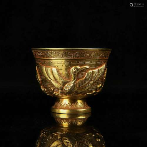 A Chinese Gilt Silver Cup