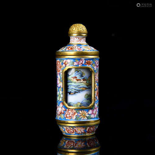 A Chinese Cloisonne Snuff Bottle