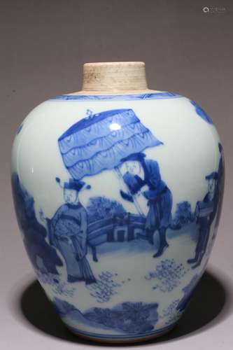 A Chinese Blue and White Porcelain Vase