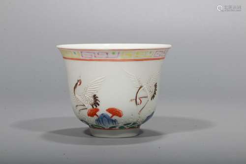 A Chinese Famille-Rose Porcelain Cup