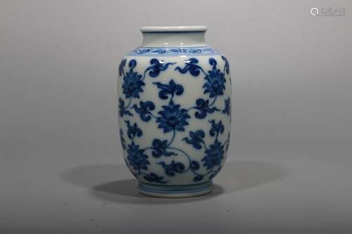 A Chinese Blue and White Porcelain Jar