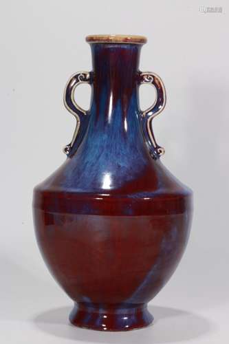 A Chinese Flambe Glazed Porcelain Vase