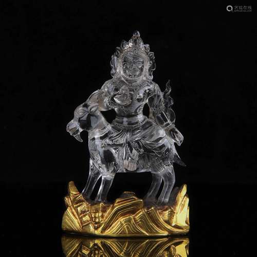 A Chinese Carved Rock Crystal Figure of Buddha