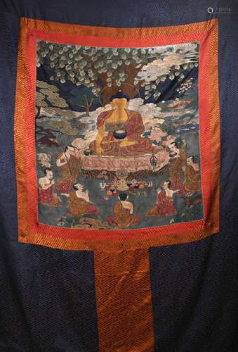 A Chinese Embroidery Tangka