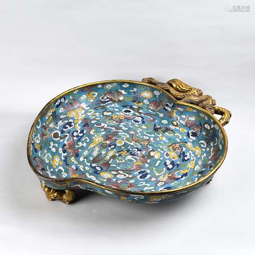 A Chinese Cloisonne Plate