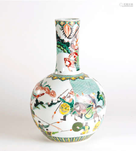 A WUCAI VASE WITH THREE KINGDOMS PERIOD STORY