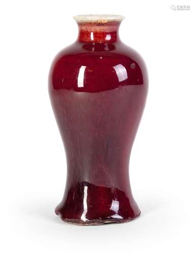 A RED LAZED VASE