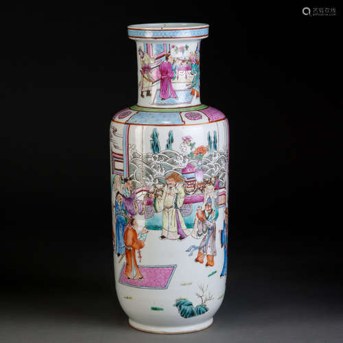 A FAMILLE ROSE VASE