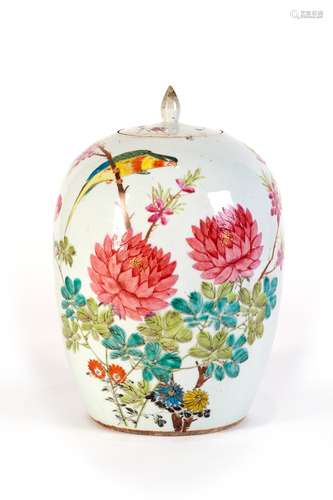 A QIANJIANG JAR WITH BIRDS AND FLOWERS