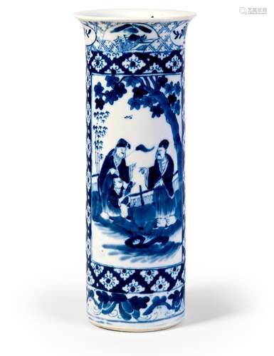 A BLUE AND WHITE VASE