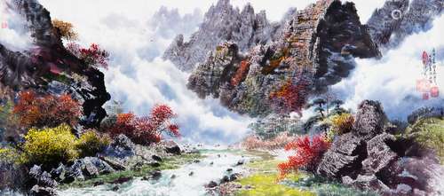 A PAINTING OF LANDSCAPES BY 