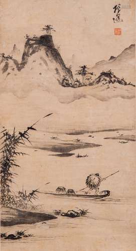 A CHINESE PAINTING OF FISHERMAN