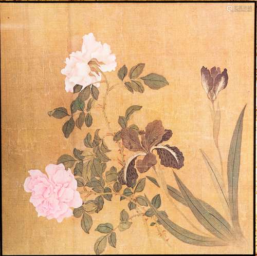 A CHINESE PAINTING OF PEONY