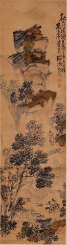 A CHINESE PAINTING OF LANDSCAPES