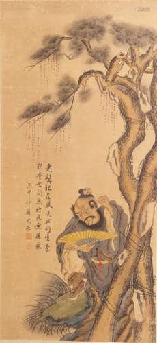 A CHINESE PAINTING OF LUOHAN BY 