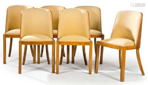 Set of six dining chairs,