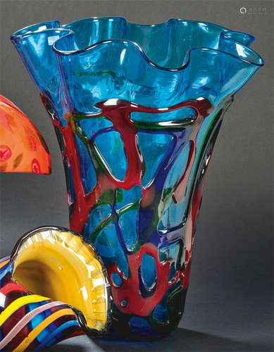 Curly mouth vase in Murano glass circa.