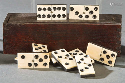 Domino in ebony and bone, France, pps. XX