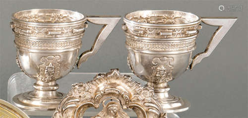 Pair of Spanish silver jars with apocryphal punche…