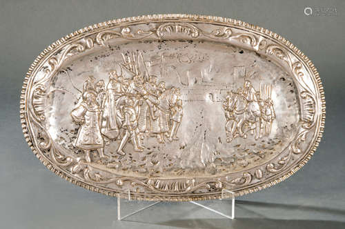 The Surrender of Granada Silver tray possibly colo…