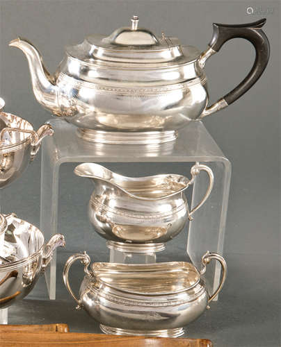 Tea set, Scottish silver punctured Sterling Law by…