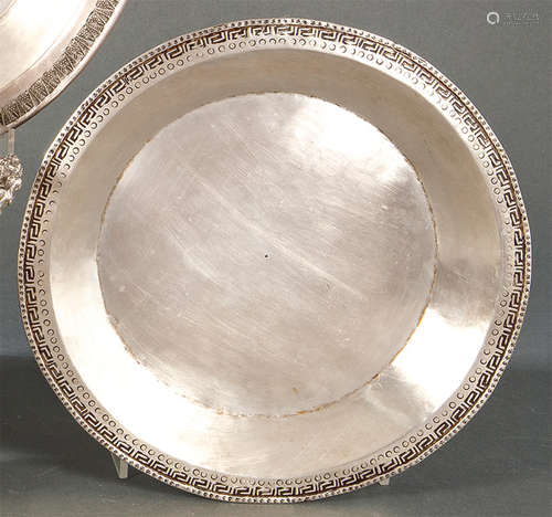 Peruvian silver plate without punching, with marte…