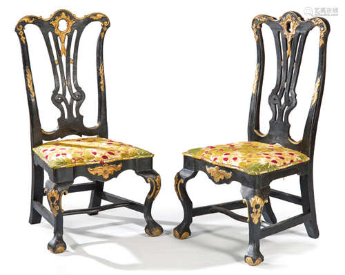 Pair of Carlos III chairs inspired by English Chip…