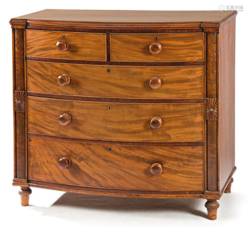 Victorian chest of drawers in mahogany wood, with …