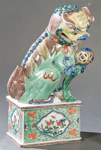 Lion of Foo of Chinese porcelain with enamels of t…