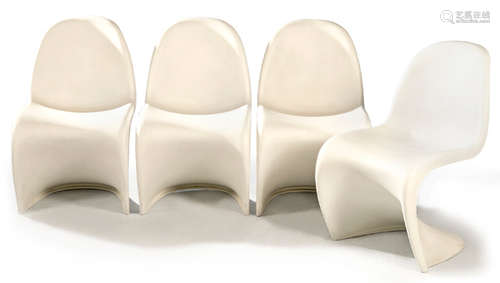 Set of four Panton Chair Classic by Verner Panton …