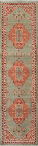 Wool Turkmen hall carpet.
