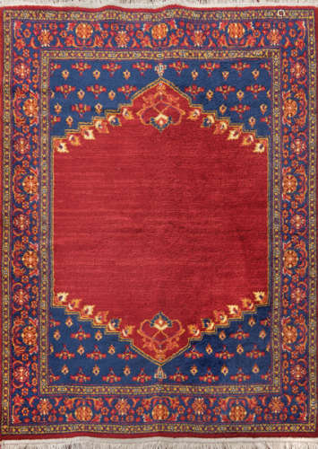 Anatolian carpet Ushak type with double wool niche…