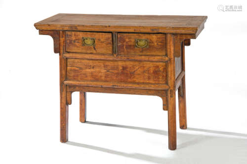 Chinese elm wood table, Qing Dynasty S. XIX.
