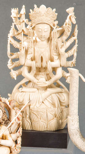 Goddess Kali carved in ivory, China first third S.…