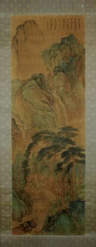 Long Scrolled Hand Painting signed by shen zhou