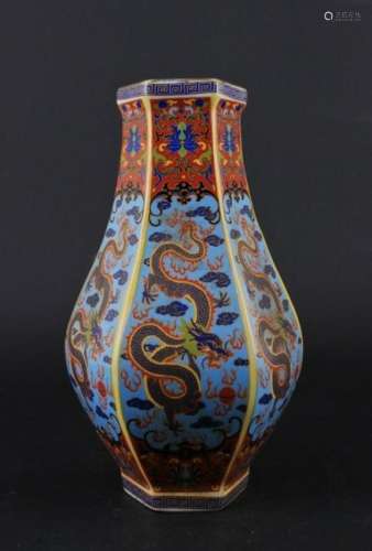 Chinese Qing Enamel Painted Porcelain Vase