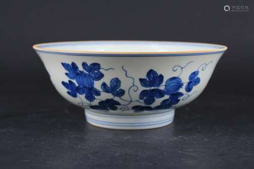 Chinese Ming Porcelain Blue&White Bowl