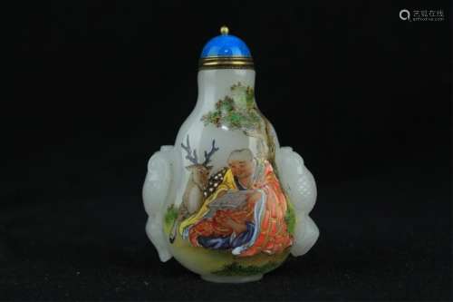 Chinese Qing Porcelain Enamal Snuff Bottle