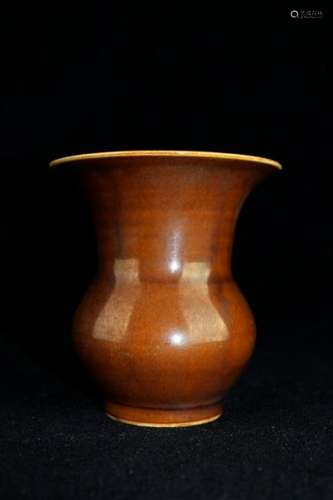 Chinese Ming Porcelain Brown Glaze Vase