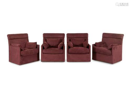 Four Modern Upholstered Armchairs