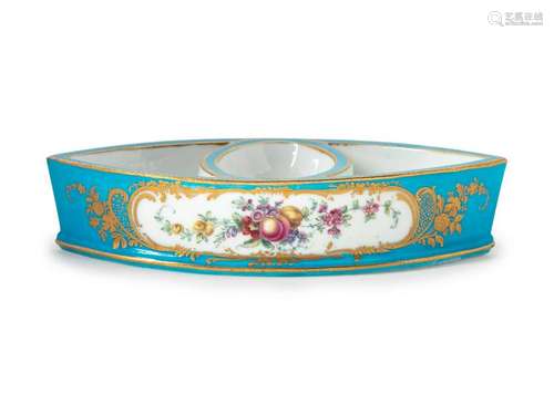 A Sevres Porcelain Segmented Dish